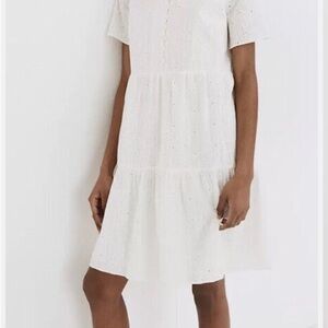 Madewell White Eyelet Mini Dress